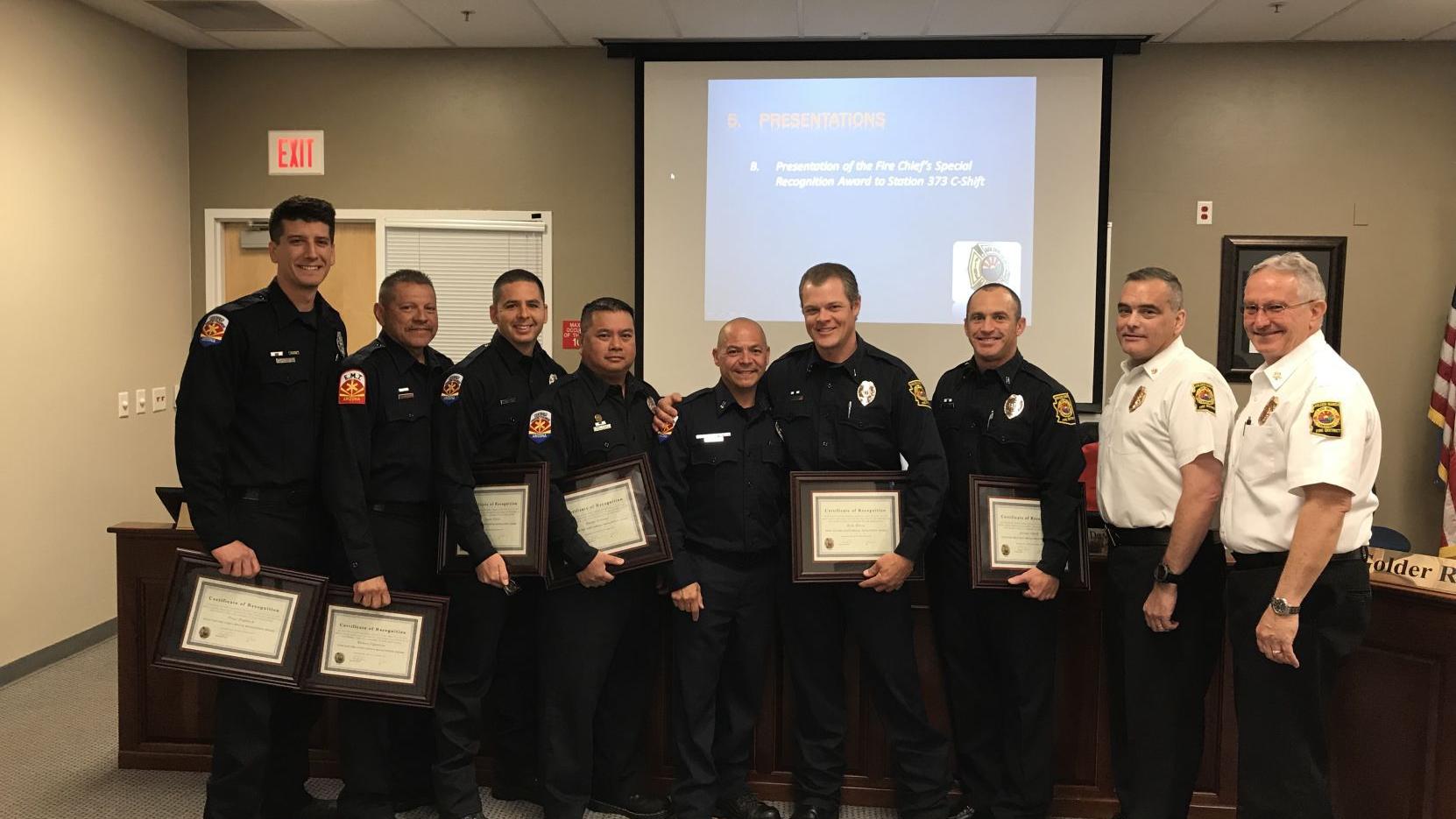Golder Ranch fire crew springs into action to save the life of a fire captain